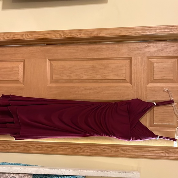 Elegant party dress mahogany with rhinestones - Picture 3 of 3